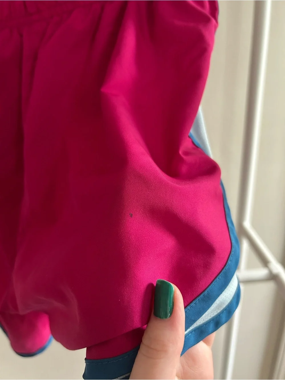 Nike dri fit pink lined running shorts size S